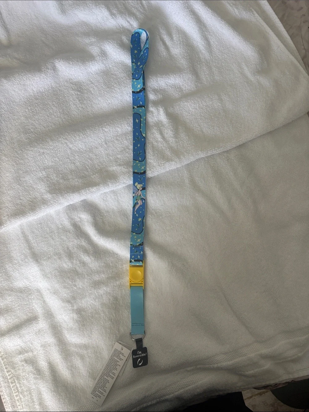 Disney Blue and Yellow Tinkerbell Lanyard with Character Panels